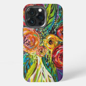 Etui iPhone 13 Pro Coque de fleurs pour iPhone (Dos)