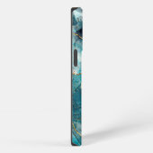 Etui iPhone 13 Pro Coque marbré bleu-coque iphone (Côté droit)