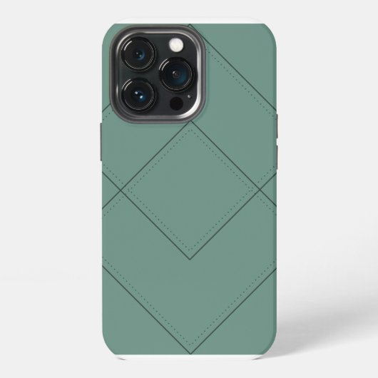 Etui iPhone 13 Pro Coque vert avec conception géométrique (Dos)