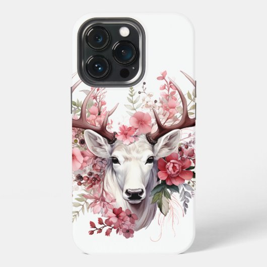 Etui iPhone 13 Pro 🦌📱 Coques pour iPhone : Édition Renne 📱🦌 (Dos)