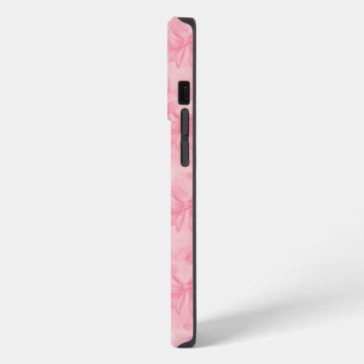 Etui iPhone 13 Pro Coquette Pink Bows (Côté gauche)
