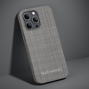 Etui iPhone 13 Pro Couleur gris foncé moyen clair personnalisé