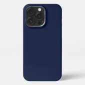 Etui iPhone 13 Pro Couleur solide bleu marine de minuit (Verso)