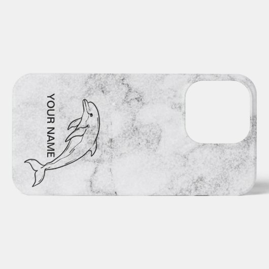 Etui iPhone 13 Pro Couverture mobile Marbel blanche (Verso Horizontal)