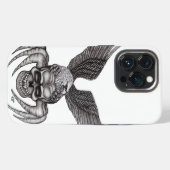 Etui iPhone 13 Pro Crâne d'araignée avec aigle (Verso Horizontal)