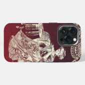 Etui iPhone 13 Pro dame boit du thé (Verso Horizontal)