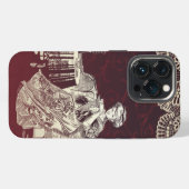 Etui iPhone 13 Pro dame boit du thé (Verso Horizontal)