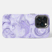 Etui iPhone 13 Pro Dégradé de marbre violet foncé (Verso Horizontal)