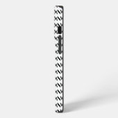 Etui iPhone 13 Pro dent de hounds noir et blanc (Côté gauche)