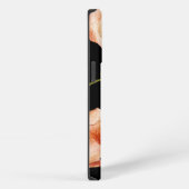 Etui iPhone 13 Pro design féminin élégant initial Fleurs noires (Côté droit)