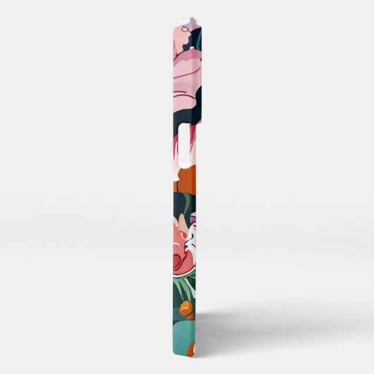 Etui iPhone 13 Pro Design floral Pastel doux (Côté droit)
