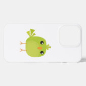 Etui iPhone 13 Pro Dessin d'oiseau vert (Verso Horizontal)