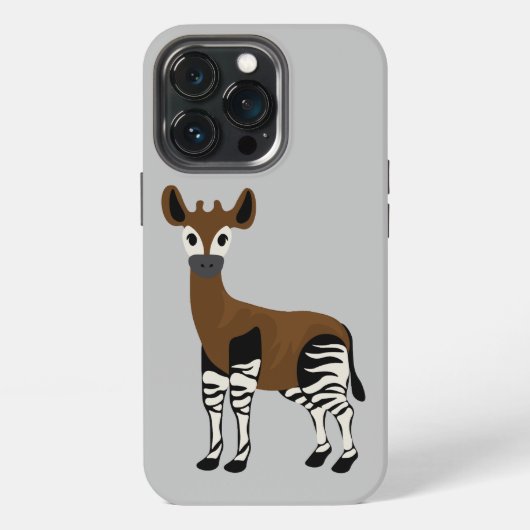 Etui iPhone 13 Pro Dessin d'Okapi, Animal Majestic Okapi, Amateurs d' (Dos)