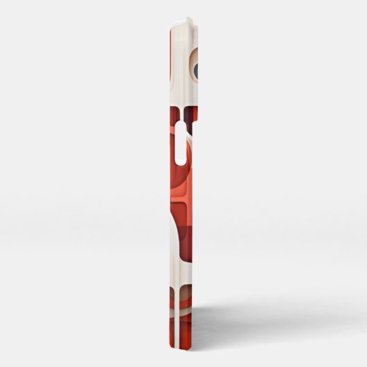 Etui iPhone 13 Pro Dossier téléphonique rouge rétro (Côté droit)