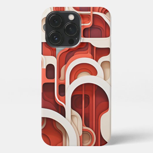 Etui iPhone 13 Pro Dossier téléphonique rouge rétro (Verso)