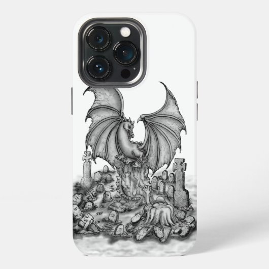 Etui iPhone 13 Pro Dragon avec Zombie (Dos)