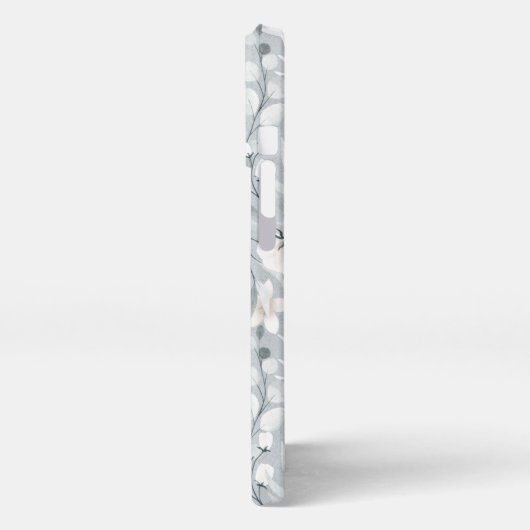 Etui iPhone 13 Pro Elégant Dollar Argent Eucalyptus (Côté gauche)