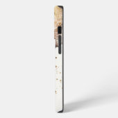 Etui iPhone 13 Pro Élégant Monogramme Marbre Brun Or Design Abstrait (Côté gauche)