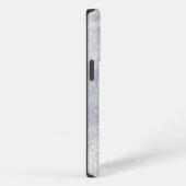 Etui iPhone 13 Pro Élégant Script Pailleté Argent | Nom Personnalisé (Côté droit)