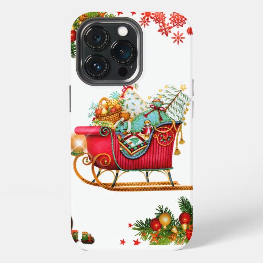 Etui iPhone 13 Pro Éléments de Noël (Dos)