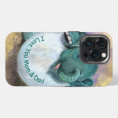 Etui iPhone 13 Pro Eléphant Hatching drôle coque iphone - Texte perso (Verso Horizontal)