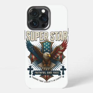 Etui iPhone 13 Pro Emblème d'aigle super étoile