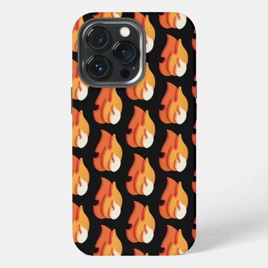 Etui iPhone 13 Pro En feu (icône de flammes 3D) (Dos)