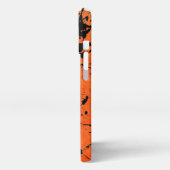Etui iPhone 13 Pro Energetic Fusion: The Orange and Black Design (Côté gauche)