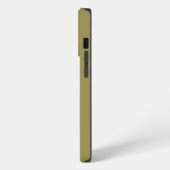 Etui iPhone 13 Pro Étiquette personnalisée verte unie et décalée (Côté gauche)