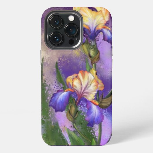 Etui iPhone 13 Pro Étui iPhone Fleurs d'Iris (Dos)