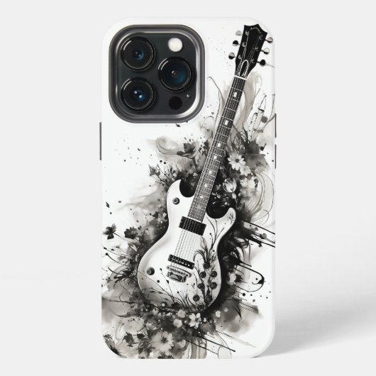 Etui iPhone 13 Pro 🎸📱 Étui iPhone Guitare Électrique Cool 📱🎸 (Dos)