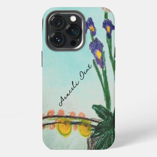 Etui iPhone 13 Pro Étui iPhone / iPad aux Iris Violets (Dos)