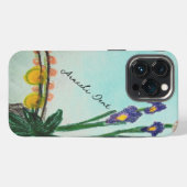 Etui iPhone 13 Pro Étui iPhone / iPad aux Iris Violets (Verso Horizontal)