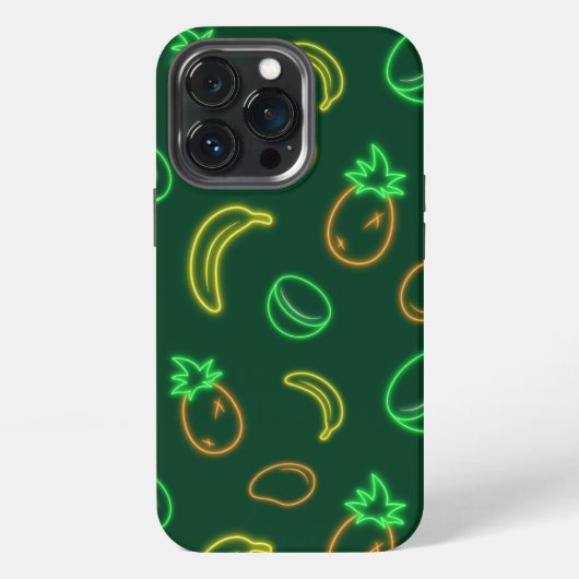 Etui iPhone 13 Pro Étui Neon Tropical Fruit Pattern pour iPhone 13 Pr (Dos)