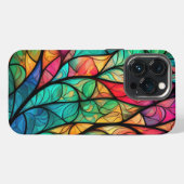Etui iPhone 13 Pro Feuillage vibrant en verre coloré (Verso Horizontal)