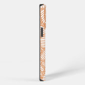 Etui iPhone 13 Pro Feuille aléatoire Mosaïque Orange foncé (Côté droit)