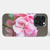Etui iPhone 13 Pro Fleur de géranium rose (Verso Horizontal)