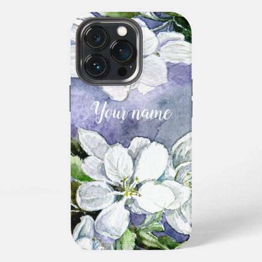 Etui iPhone 13 Pro Fleur de pommier (Dos)