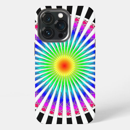 Etui iPhone 13 Pro Fleur hypnotique (Dos)