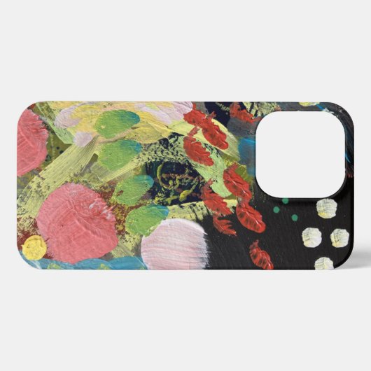 Etui iPhone 13 Pro Fleurs dans le coque iphone de nuit (Verso Horizontal)