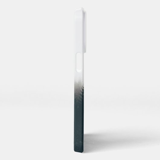 Etui iPhone 13 Pro Foggy Forest Pine Mountain Art esthétique (Côté droit)