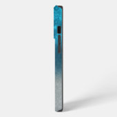 Etui iPhone 13 Pro Fond bleu et gris (Côté gauche)