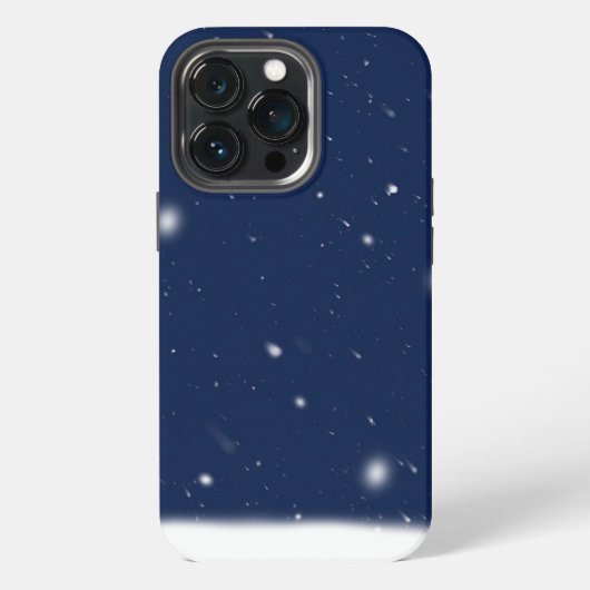 Etui iPhone 13 Pro Fond de nuit enneigée (Dos)