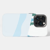 Etui iPhone 13 Pro Fonds de Noël constructibles Collines enneigées (Verso Horizontal)