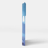 Etui iPhone 13 Pro Forêt couverte de neige sous une lune d'hiver bril (Côté droit)