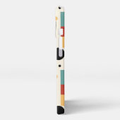 Etui iPhone 13 Pro Formes géométriques modernes avec nom (Côté gauche)