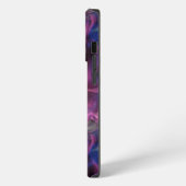 Etui iPhone 13 Pro fumée abstraite rose et bleue (Côté gauche)