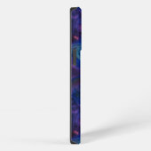 Etui iPhone 13 Pro fumée abstraite rose et bleue (Côté droit)