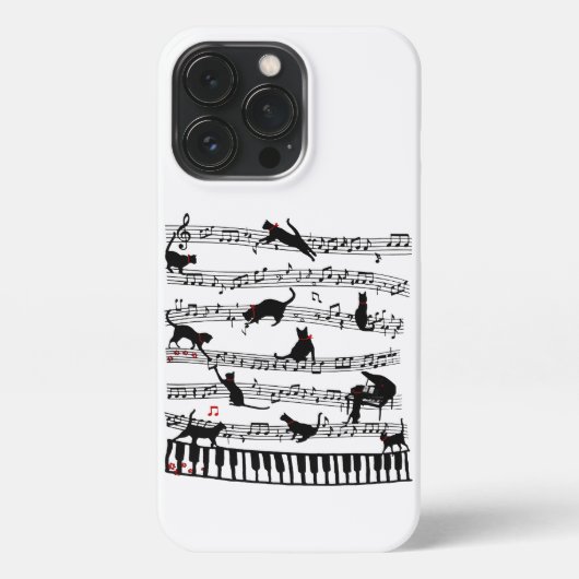 Etui iPhone 13 Pro Funny Chat Music Note, Cadeau Pour Piano Player, M (Verso)