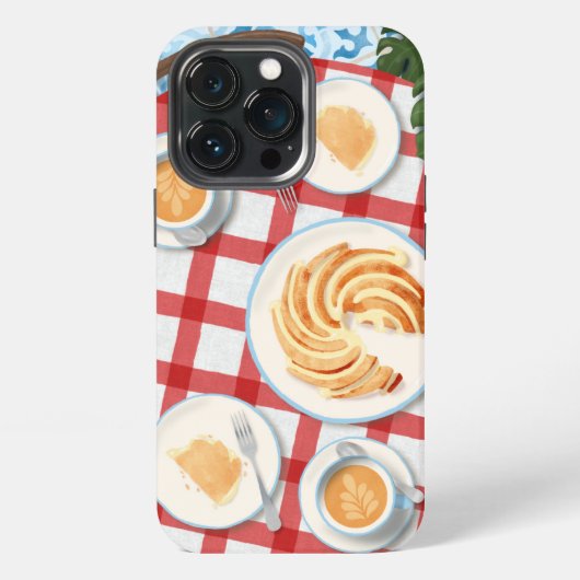 Etui iPhone 13 Pro Gâteau Bundt et café pour deux (Dos)
